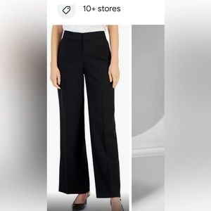 Tahari straight leg black pants